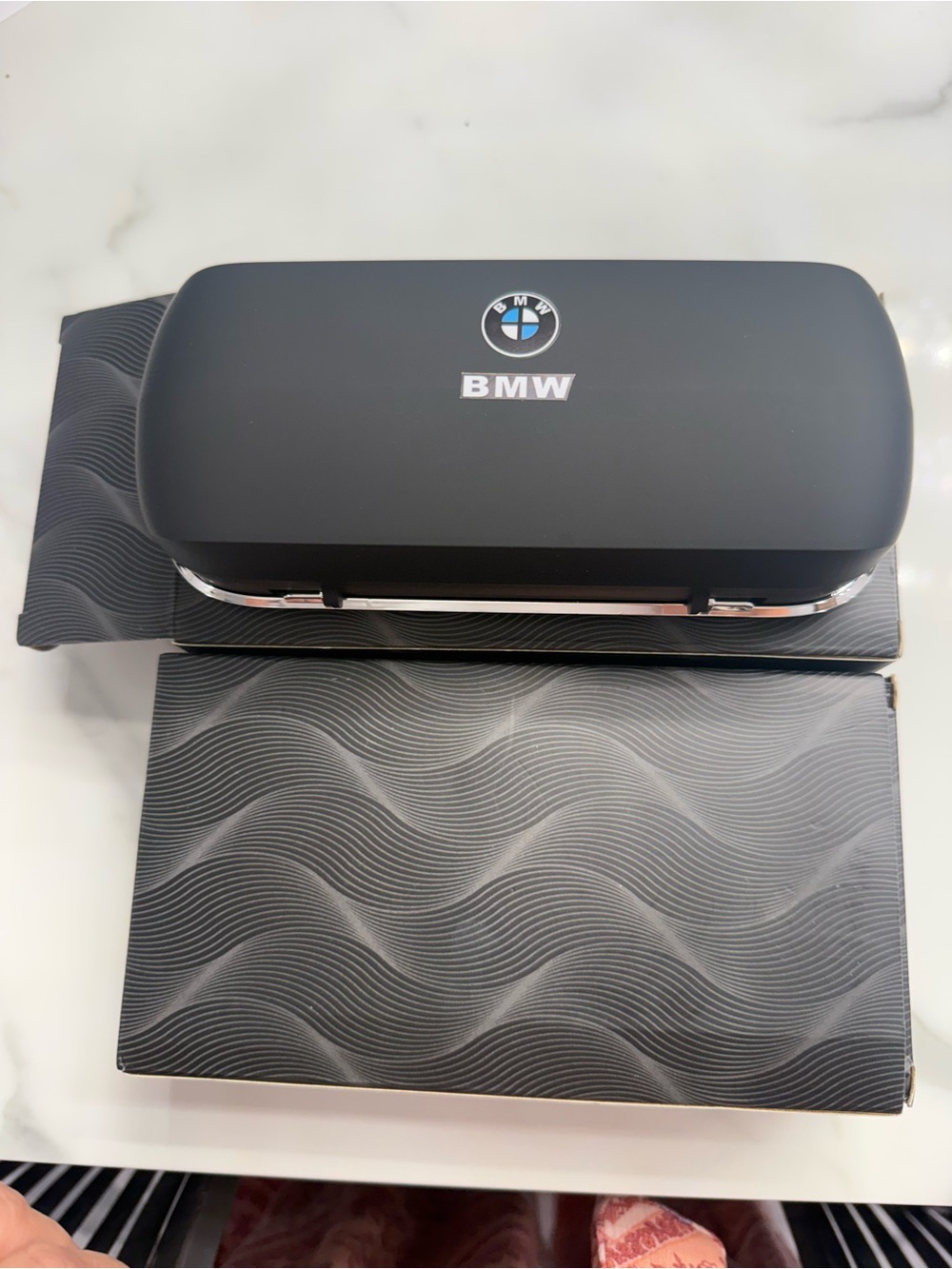 BMW Matte Black VR/Accessory Case with Chrome Accent